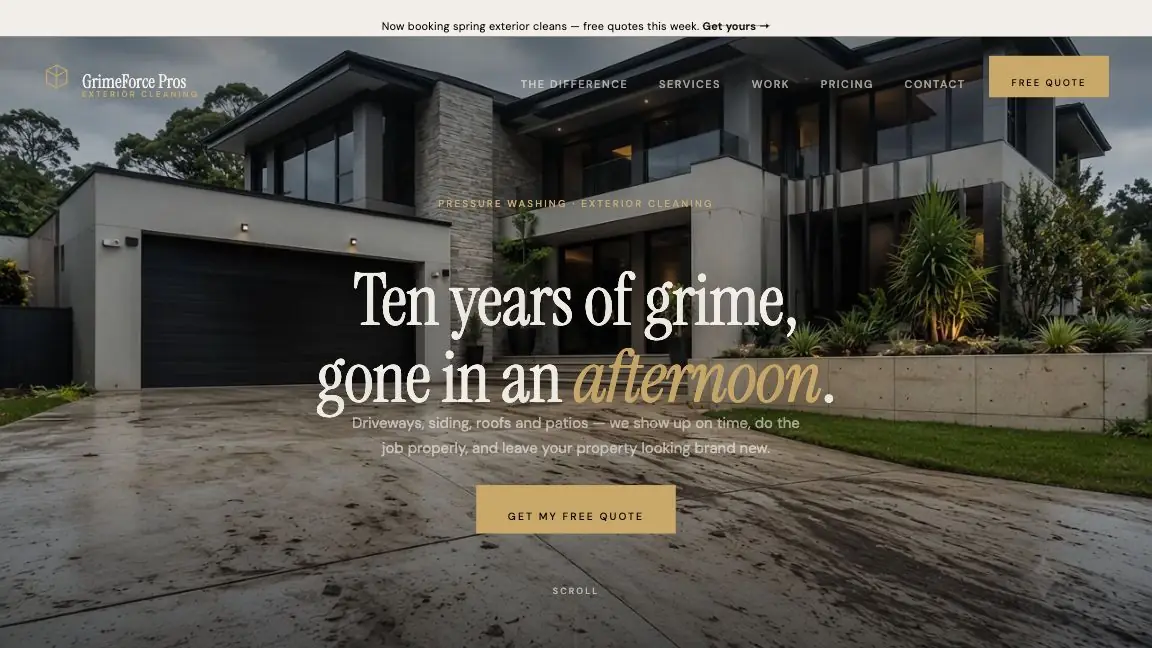 GrimeForce Pros website